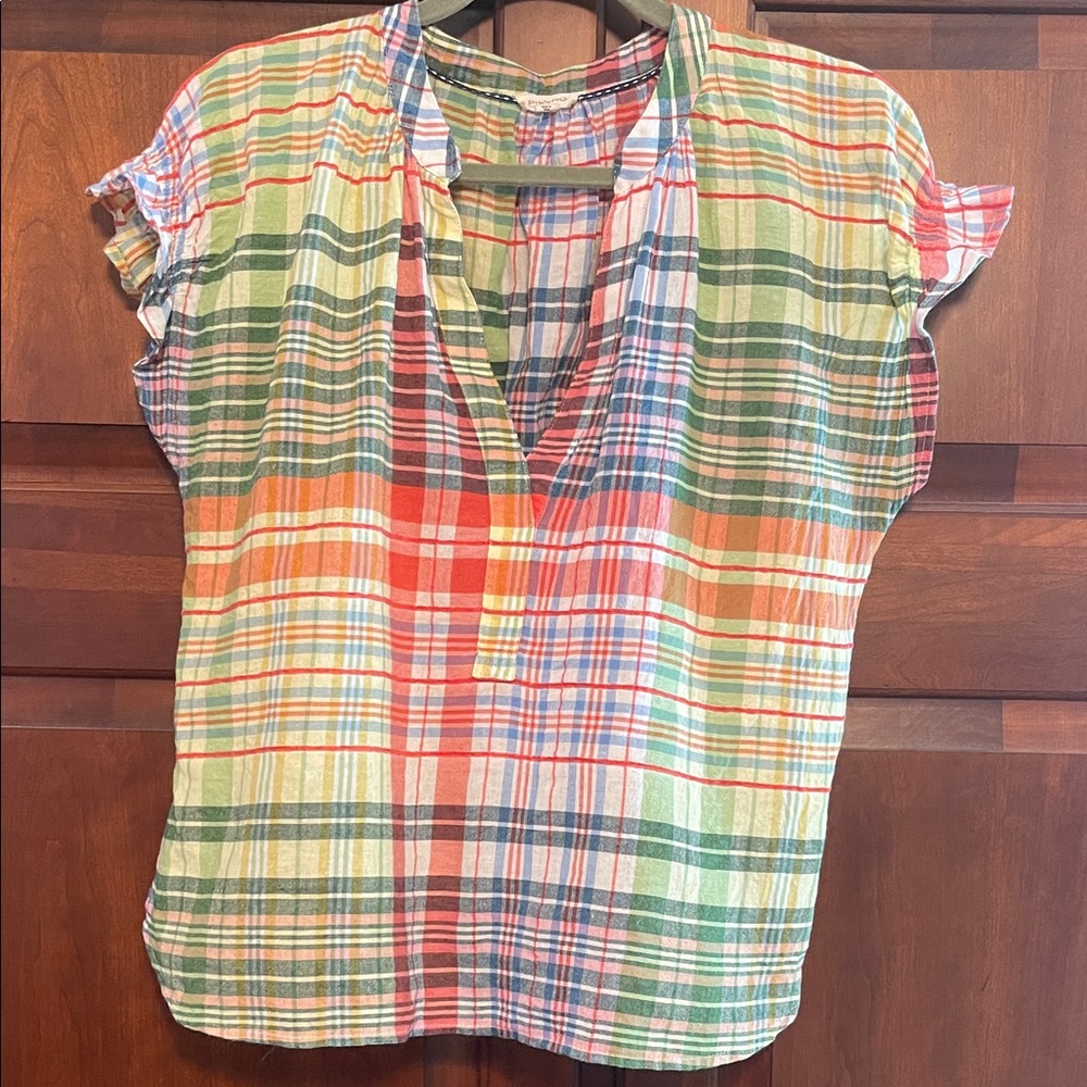Madras Plaid Women's Top